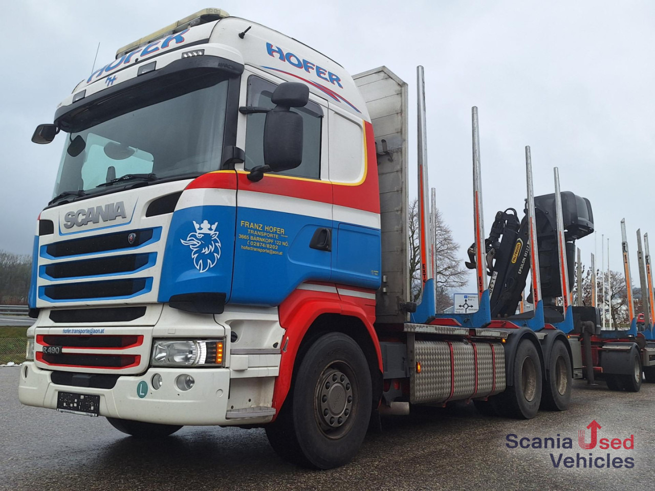 SCANIA R 490 LB6x4HNB Epsilon M12 Z Komplettzug !! - Tømmerbil, Lastbil med kran: billede 1 SCANIA R 490 LB6x4HNB Epsilon M12 Z Komplettzug !! - Tømmerbil, Lastbil med kran: billede 1