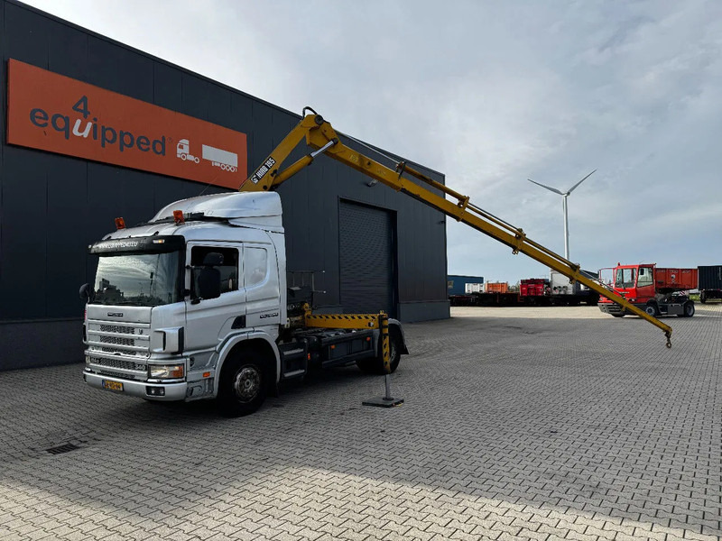 Scania P114-340 + HIAB 19-5 crane + remote / Euro-3 / 3 pedals / NL-truck / APK: 12-2025 - Lastbil med kran: billede 1 Scania P114-340 + HIAB 19-5 crane + remote / Euro-3 / 3 pedals / NL-truck / APK: 12-2025 - Lastbil med kran: billede 1