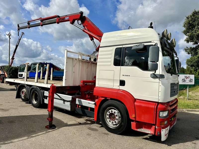 MAN TG 360 A 6x2 + CRANE ATLAS 100.1 A3 - PLATFORM 5m80 - E3 - LIFT-AXLE - FULL AIR SUSPENSION - ZF AS TRONIC - BE TRUCK - Lastbil med kran: billede 1 MAN TG 360 A 6x2 + CRANE ATLAS 100.1 A3 - PLATFORM 5m80 - E3 - LIFT-AXLE - FULL AIR SUSPENSION - ZF AS TRONIC - BE TRUCK - Lastbil med kran: billede 1