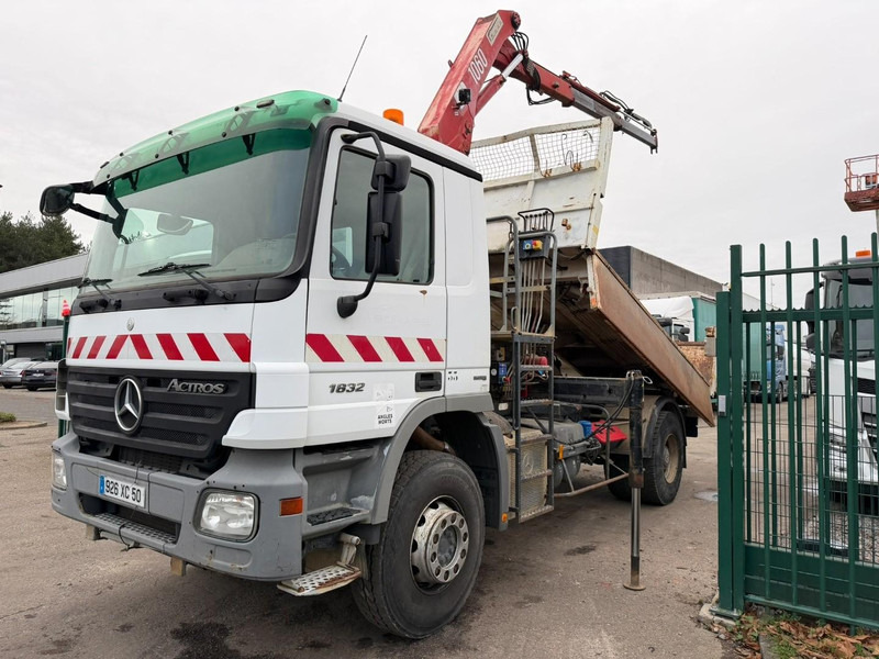 Mercedes-Benz ACTROS 1832 MP2 4x2 2-WAY TIPPER + CRANE - HMF 1063 K 2 - 5/6F - BORDMATIC - EPS 3 PEDALES - BIG AXLE HUB REDUCTION - 356.000km - FR TRUCK - Tipvogn lastbil, Lastbil med kran: billede 3 Mercedes-Benz ACTROS 1832 MP2 4x2 2-WAY TIPPER + CRANE - HMF 1063 K 2 - 5/6F - BORDMATIC - EPS 3 PEDALES - BIG AXLE HUB REDUCTION - 356.000km - FR TRUCK - Tipvogn lastbil, Lastbil med kran: billede 3