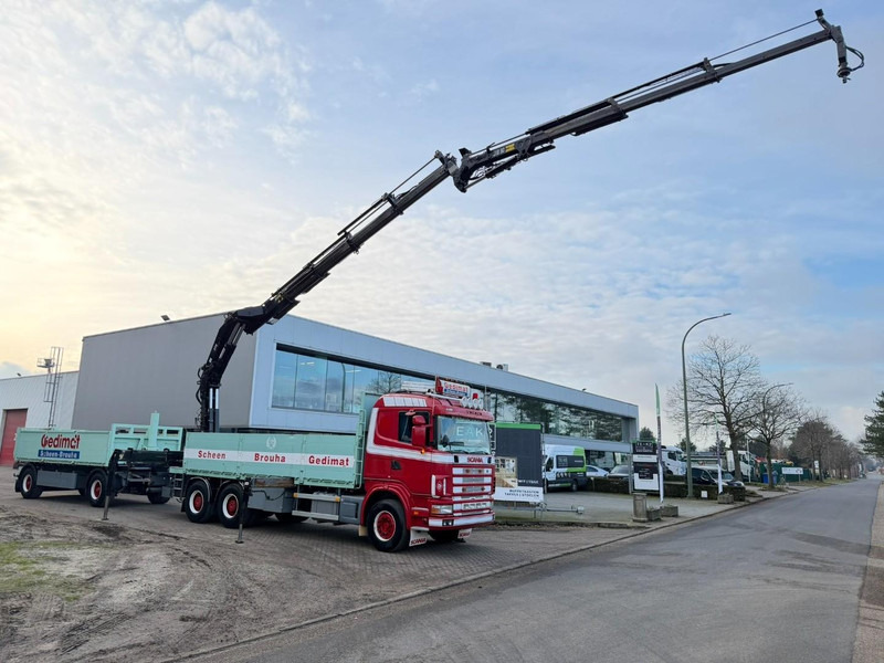 Scania 164L-480 V8 6x4 BAUSTOFF + KRAN HIAB 350-4 + JIB 90-4 - *TOP ZUSTAND* - ROTATOR - RADIO - RETARDER - BLATT / AP ACHSEN - BELGISCHE LKW - Lastbil med lad, Lastbil med kran: billede 1 Scania 164L-480 V8 6x4 BAUSTOFF + KRAN HIAB 350-4 + JIB 90-4 - *TOP ZUSTAND* - ROTATOR - RADIO - RETARDER - BLATT / AP ACHSEN - BELGISCHE LKW - Lastbil med lad, Lastbil med kran: billede 1