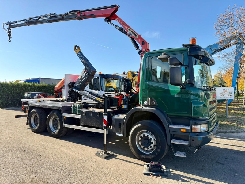 Scania P400 6x4 HOOKLIFT + CRANE PALFINGER PK9001 EH - RETARDER - 5/6F + ROTATOR + RADIO - WB 3m90 - EURO 5 - HUB REDUCTION / SPRING - BE TRUCK - Lastbil kroghejs, Lastbil med kran: billede 1 Scania P400 6x4 HOOKLIFT + CRANE PALFINGER PK9001 EH - RETARDER - 5/6F + ROTATOR + RADIO - WB 3m90 - EURO 5 - HUB REDUCTION / SPRING - BE TRUCK - Lastbil kroghejs, Lastbil med kran: billede 1