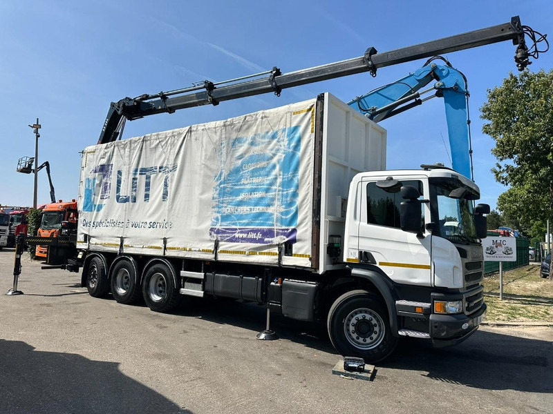Scania P410 8x4 TRIDEM PRITSCHE PLANE + KRAN HIAB 244 EP-4 HIDUO - RETARDER - LIFT + STEERING AXLE - *327.000km* - RADIO - Lastbil med presenning, Lastbil med kran: billede 2 Scania P410 8x4 TRIDEM PRITSCHE PLANE + KRAN HIAB 244 EP-4 HIDUO - RETARDER - LIFT + STEERING AXLE - *327.000km* - RADIO - Lastbil med presenning, Lastbil med kran: billede 2