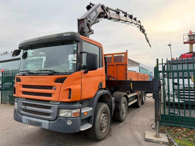 Scania P420 8X4 PRITSCHE + (25m) KRAN HIAB 422 E-5 HIPRO + JIB 100X-4 - RETARDER - *284.000km* - MANUAL - STEEL SPRING - EURO 3 - BE TRUCK - Lastbil med lad, Lastbil med kran: billede 4 Scania P420 8X4 PRITSCHE + (25m) KRAN HIAB 422 E-5 HIPRO + JIB 100X-4 - RETARDER - *284.000km* - MANUAL - STEEL SPRING - EURO 3 - BE TRUCK - Lastbil med lad, Lastbil med kran: billede 4