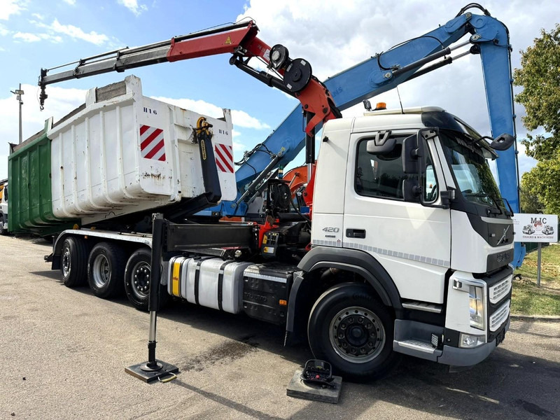 Volvo FM 420 8x2 HOOKLIFT + CRANE PALFINGER PK19.001 SLD B - *294.000km* - EURO 6 - LIFT + STEERING AXLE - I SHIFT - BE TRUCK - Lastbil kroghejs, Lastbil med kran: billede 1 Volvo FM 420 8x2 HOOKLIFT + CRANE PALFINGER PK19.001 SLD B - *294.000km* - EURO 6 - LIFT + STEERING AXLE - I SHIFT - BE TRUCK - Lastbil kroghejs, Lastbil med kran: billede 1