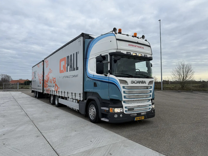 Scania R450 R450 6X2 Topline / mit 2007 Anhanger / SCR-only / Retarder / APK-TUV 4-2026 - Lastbil med presenning: billede 1 Scania R450 R450 6X2 Topline / mit 2007 Anhanger / SCR-only / Retarder / APK-TUV 4-2026 - Lastbil med presenning: billede 1