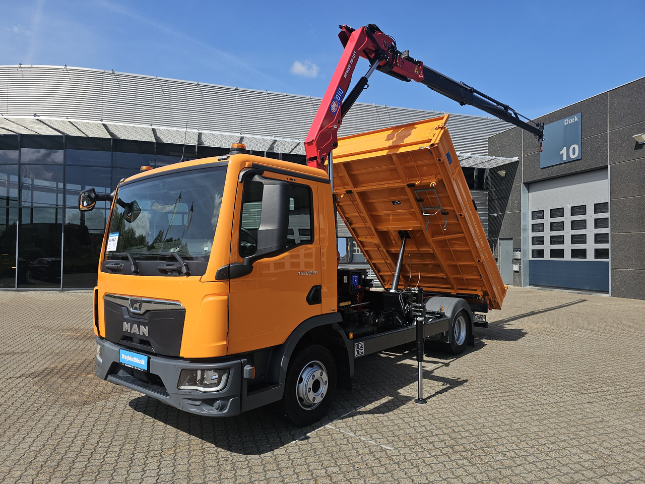 Tipvogn lastbil, Lastbil med kran MAN TGL 8.220: billede 22