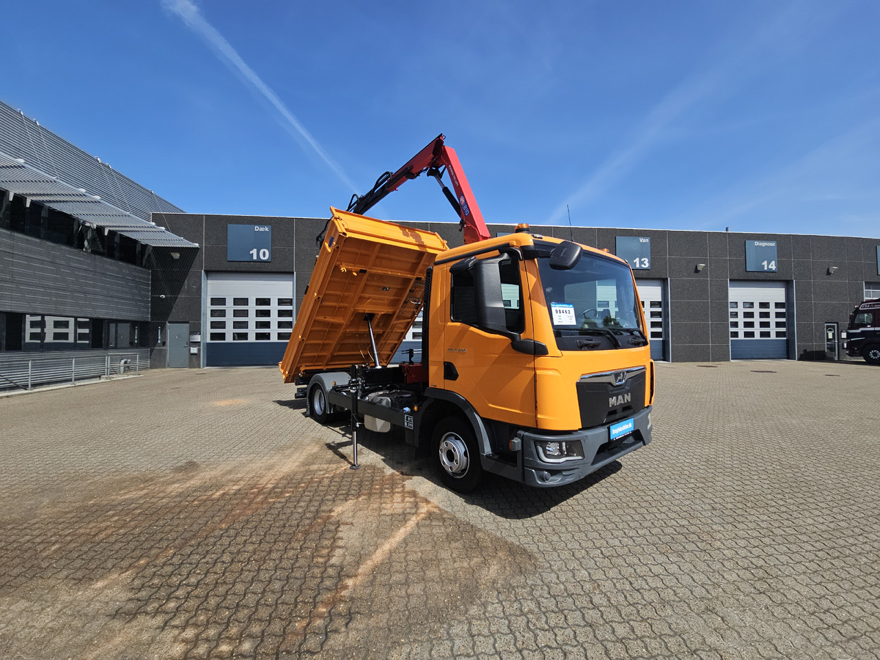 Tipvogn lastbil, Lastbil med kran MAN TGL 8.220: billede 25