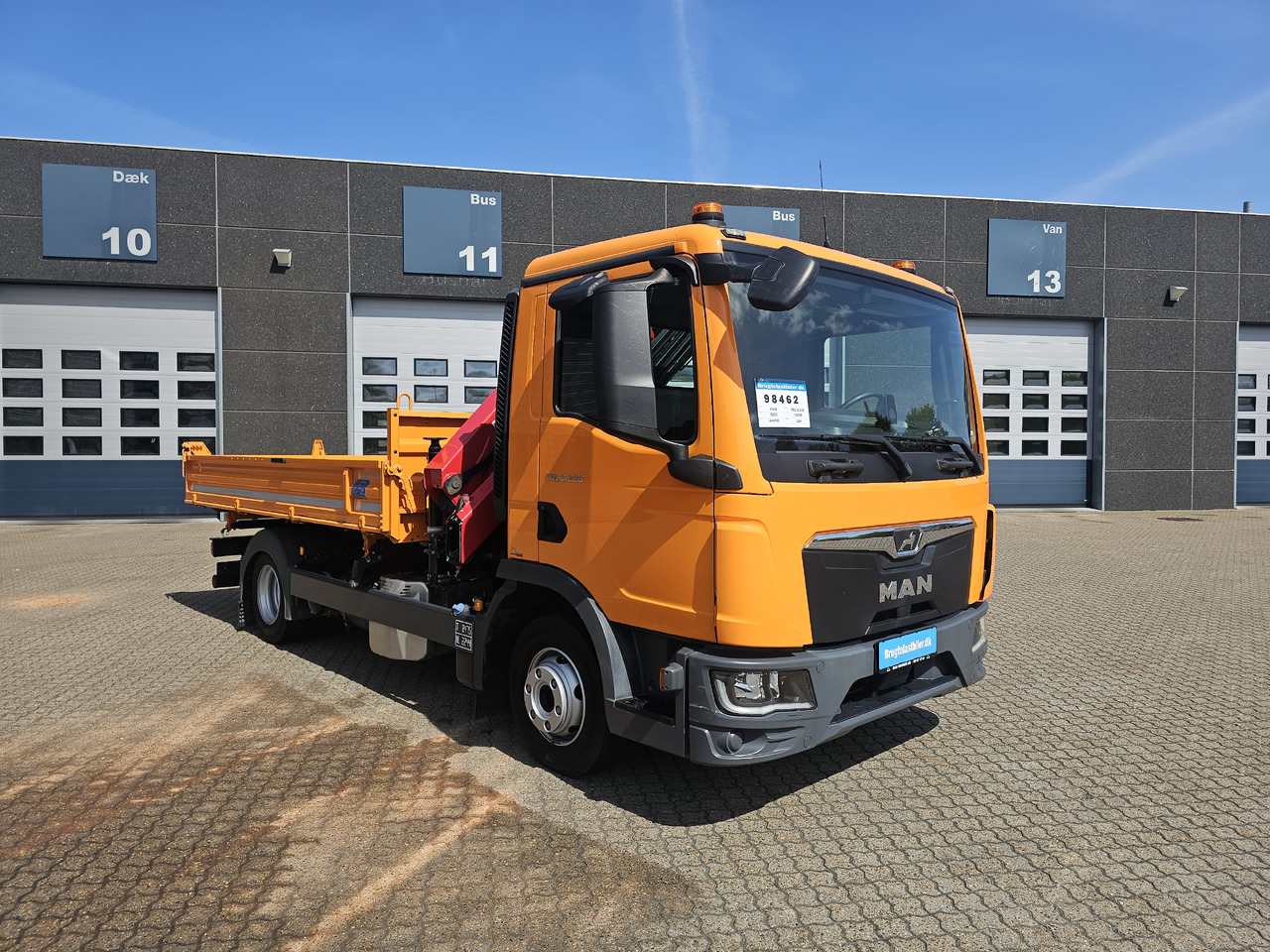 Tipvogn lastbil, Lastbil med kran MAN TGL 8.220: billede 36