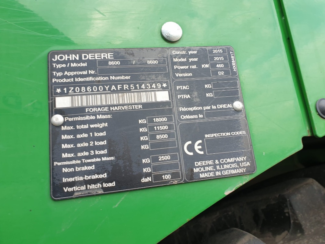 John Deere 8600 - Høstmaskine: billede 4 John Deere 8600 - Høstmaskine: billede 4