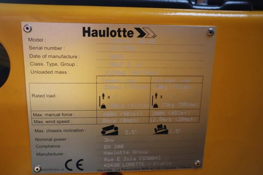 Leje en Haulotte Compact 8N Valid inspection, *Guarantee! 8m Workin  Haulotte Compact 8N Valid inspection, *Guarantee! 8m Workin: billede 16 Leje en Haulotte Compact 8N Valid inspection, *Guarantee! 8m Workin  Haulotte Compact 8N Valid inspection, *Guarantee! 8m Workin: billede 16
