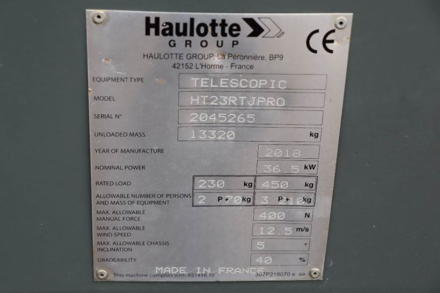 Teleskoplift Haulotte HT23RTJ Pro Valid inspection, *Guarantee! 22.5 m W: billede 6 Teleskoplift Haulotte HT23RTJ Pro Valid inspection, *Guarantee! 22.5 m W: billede 6