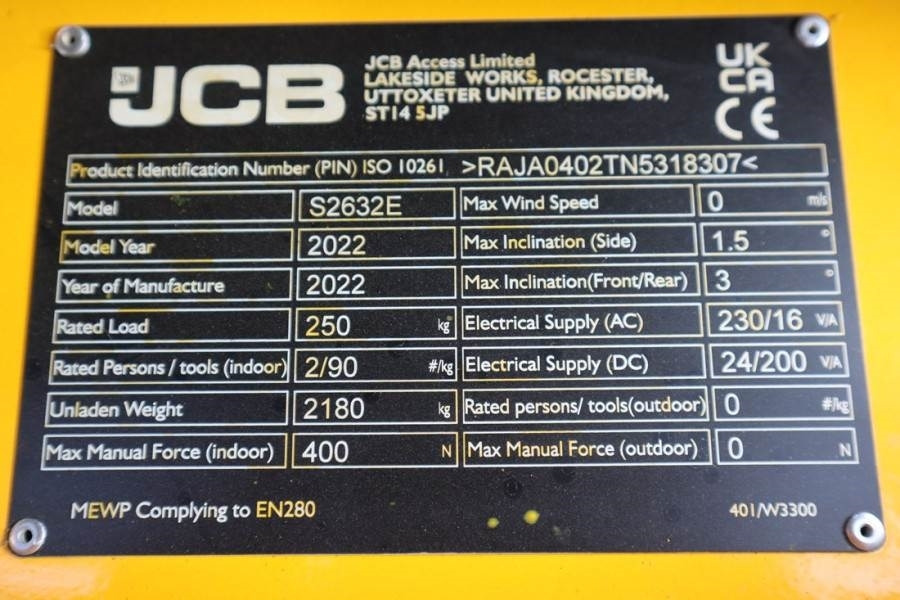 JCB S2632E Valid inspection, *Guarantee! New And Avail - Sakselift: billede 3 JCB S2632E Valid inspection, *Guarantee! New And Avail - Sakselift: billede 3