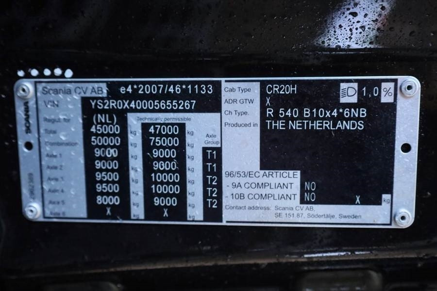 Alle terræn kran Scania R540 B10x4 With CORMACH 150tm Crane Valid inspecti: billede 7 Alle terræn kran Scania R540 B10x4 With CORMACH 150tm Crane Valid inspecti: billede 7