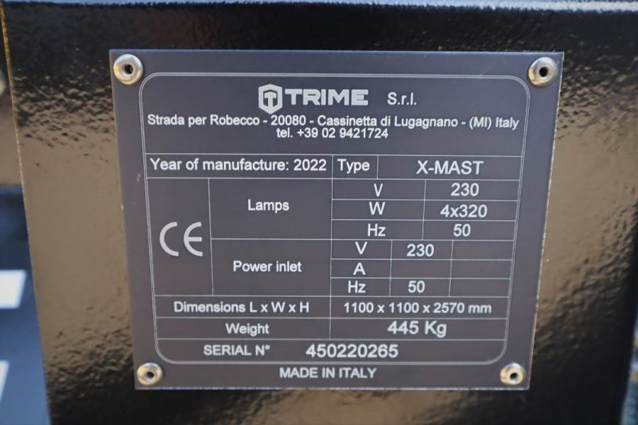 Trime X-Mast 4 × 320W Valid Inspection, *Guarantee - Lystårn: billede 4 Trime X-Mast 4 × 320W Valid Inspection, *Guarantee - Lystårn: billede 4