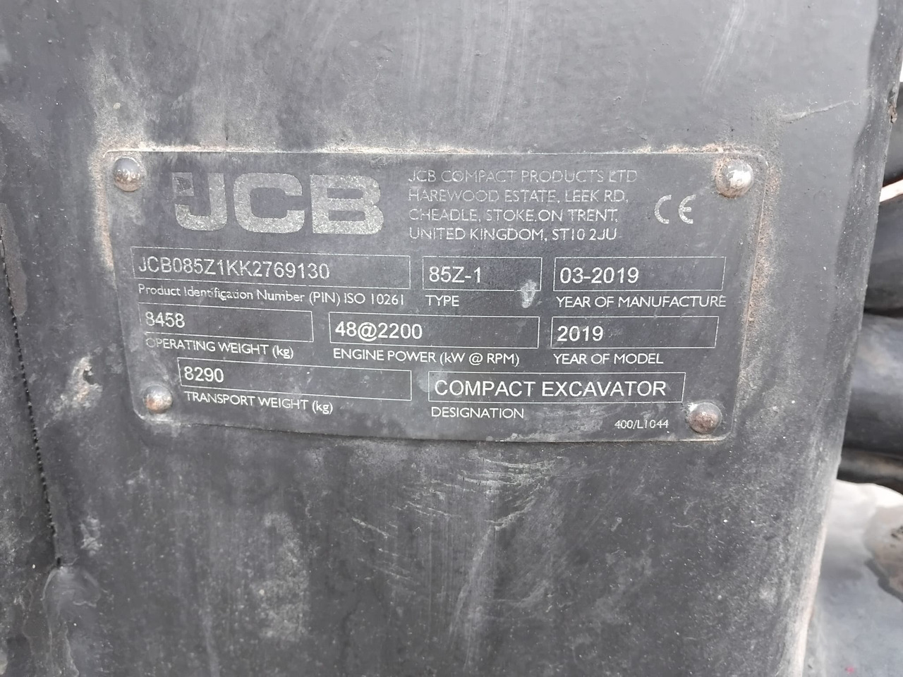 Minigravemaskine JCB 85Z: billede 11 Minigravemaskine JCB 85Z: billede 11