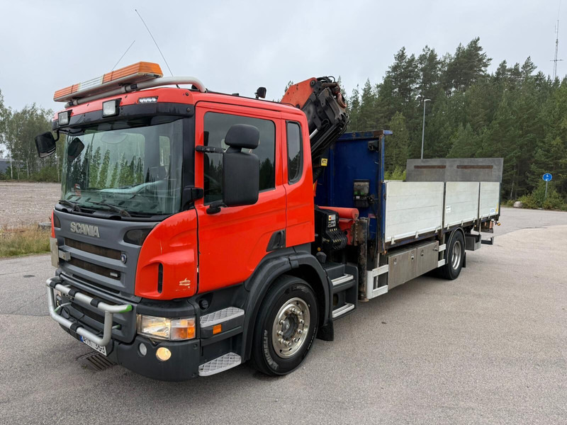 Scania P280 - Lastbil med lad, Lastbil med kran: billede 1 Scania P280 - Lastbil med lad, Lastbil med kran: billede 1