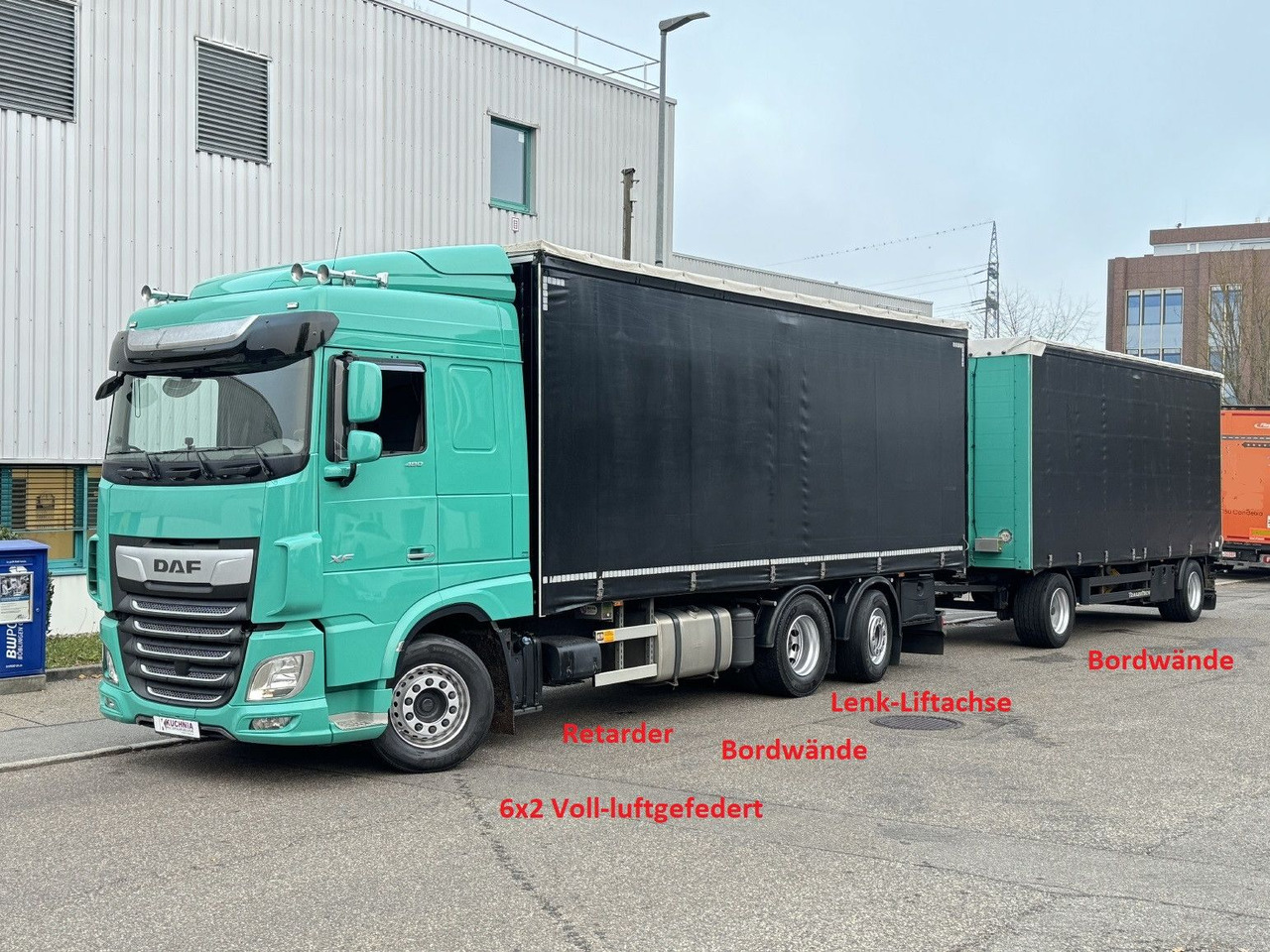 DAF XF480 6x2 Schiebeplane-Zug Bordwände Lenkachse - Lastbil med presenning: billede 1 DAF XF480 6x2 Schiebeplane-Zug Bordwände Lenkachse - Lastbil med presenning: billede 1