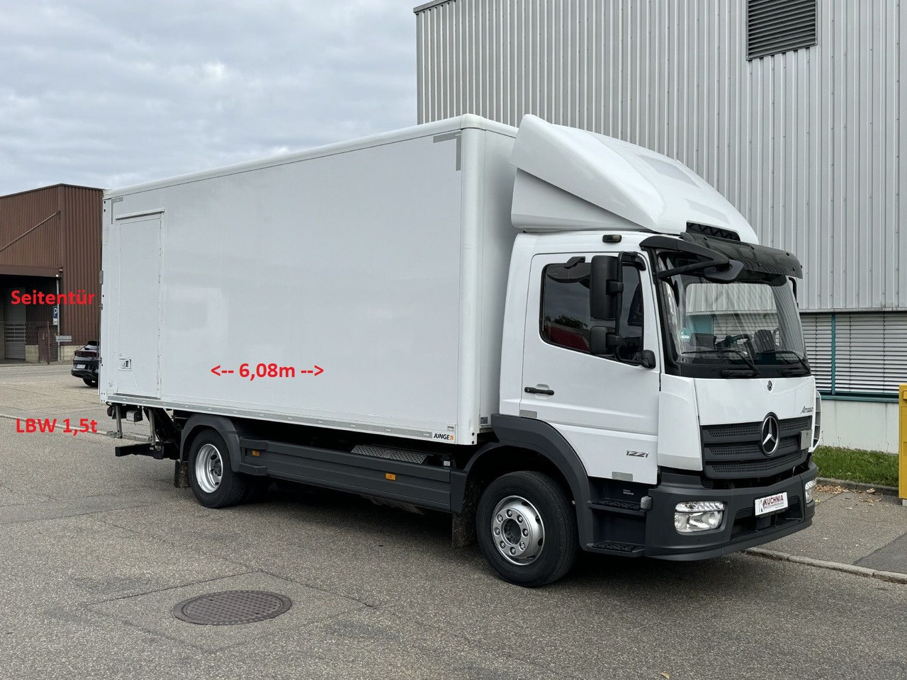Mercedes-Benz Atego 1221 L Koffer 6,1m LBW AHK Klima TOP - Lastbil varevogn: billede 1 Mercedes-Benz Atego 1221 L Koffer 6,1m LBW AHK Klima TOP - Lastbil varevogn: billede 1