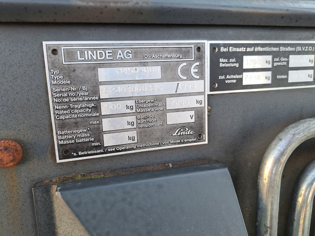 LINDE H45D-600 - Diesel gaffeltruck: billede 2 LINDE H45D-600 - Diesel gaffeltruck: billede 2