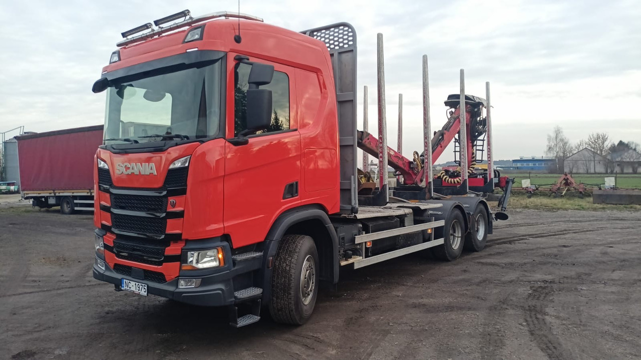 Scania R450 - Tømmerbil, Lastbil med kran: billede 2 Scania R450 - Tømmerbil, Lastbil med kran: billede 2
