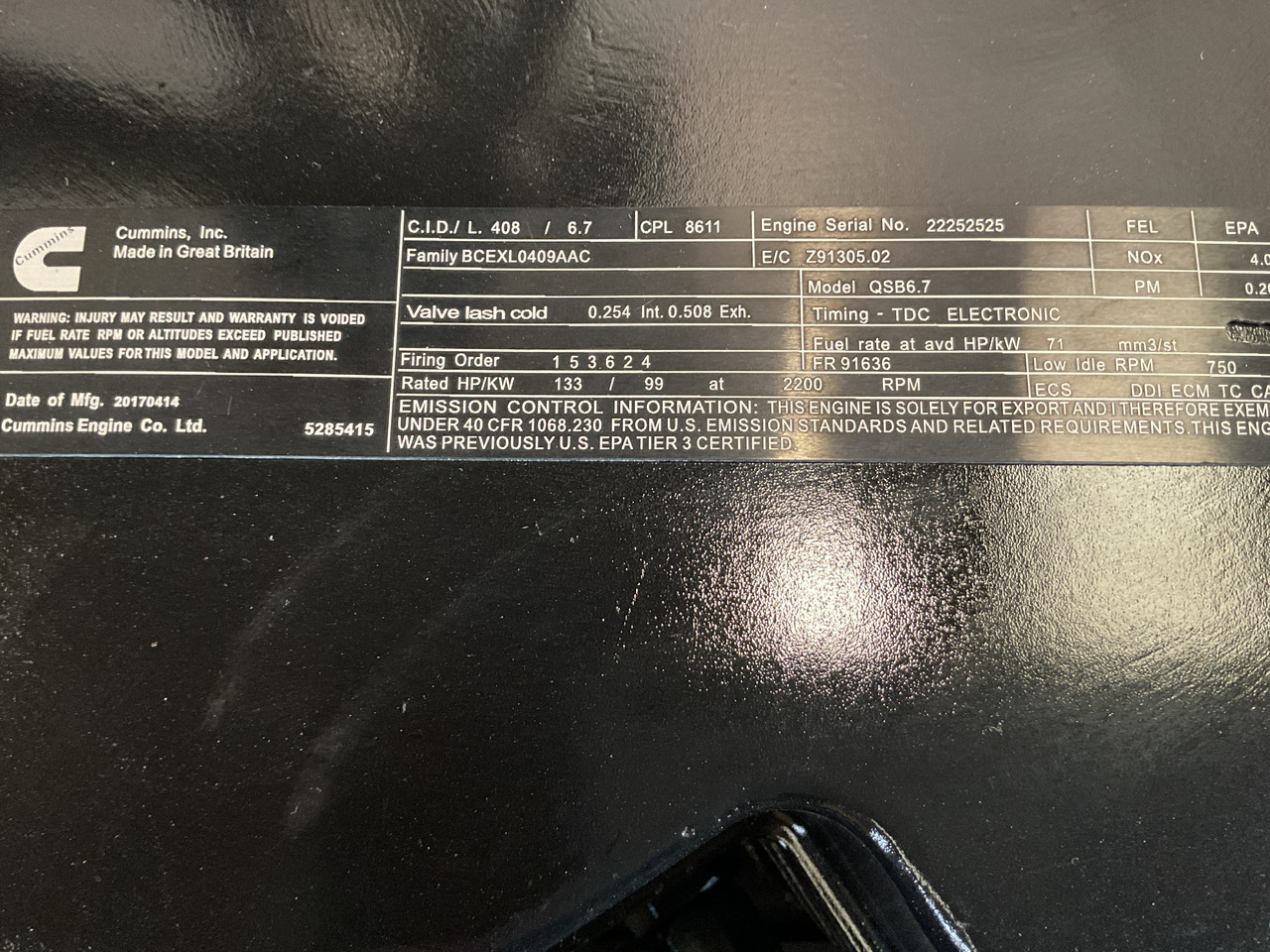 Cummins QSB6.7 (1) - Motor: billede 3 Cummins QSB6.7 (1) - Motor: billede 3