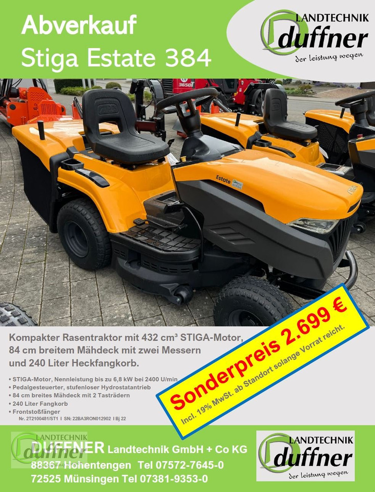 Stiga Stiga Estate 384 Hydr - Plæneklipper: billede 1 Stiga Stiga Estate 384 Hydr - Plæneklipper: billede 1