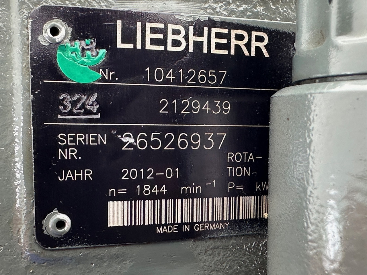 Hydraulikpumpe for Hjulgravemaskine Liebherr Verstellpumpe Typ:A11VO75EP.   ID-Nr.10412657.  LH120C, LH120CG, LH120ET, LH120M, LH150C, LH150M.   #10412657.26526937#: billede 15