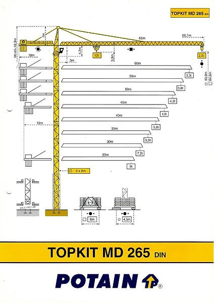 Potain MD 265 - Tårnkran: billede 1 Potain MD 265 - Tårnkran: billede 1