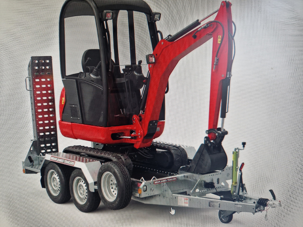 Brian James Digger Plant 543-2813-35 280x130cm Auffahrrampen klappbar Reserverad 3500kg - Maskintrailer: billede 2 Brian James Digger Plant 543-2813-35 280x130cm Auffahrrampen klappbar Reserverad 3500kg - Maskintrailer: billede 2