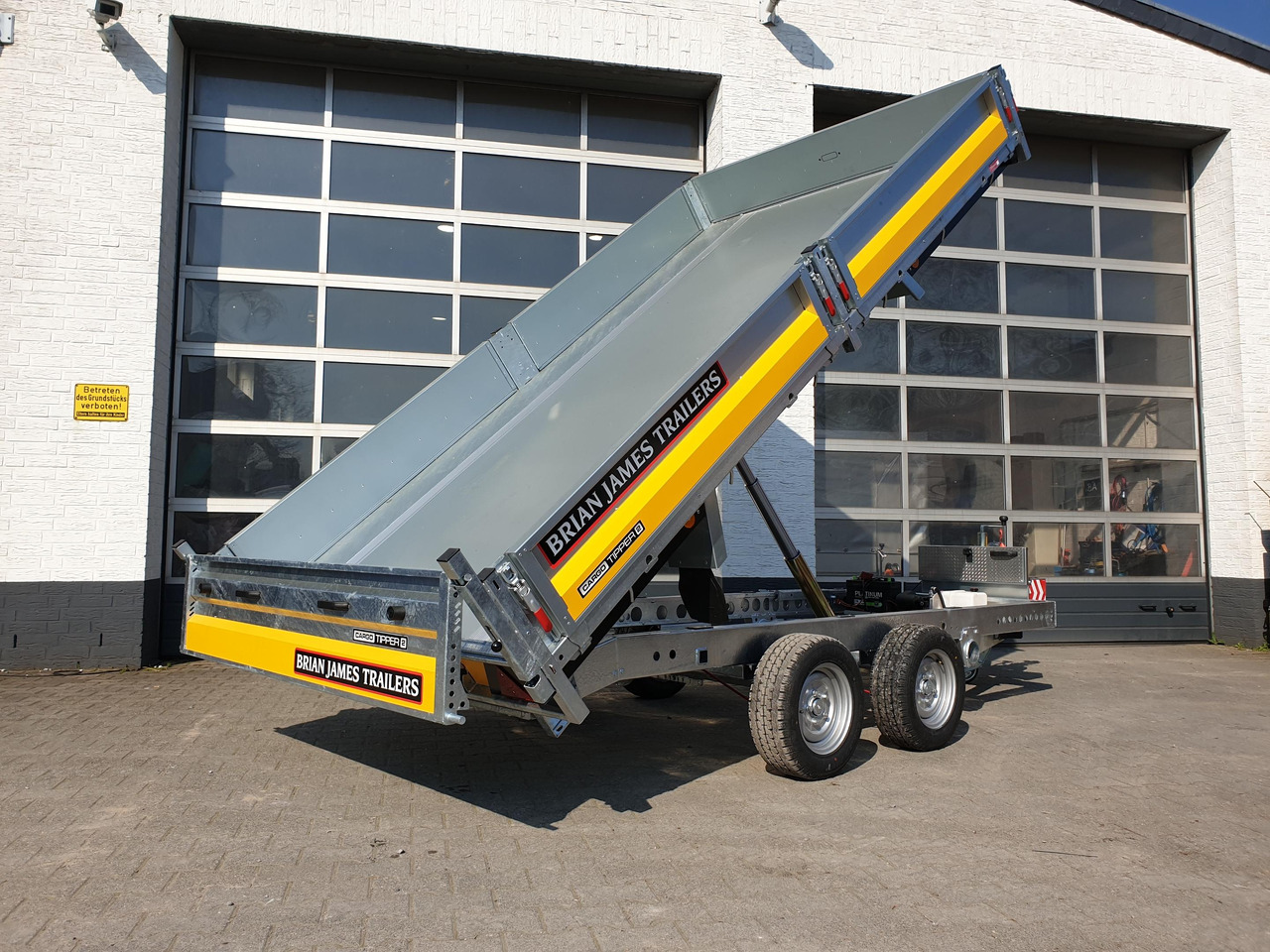 Brian James Trailer CarGO Tipper 2 elektrisch 360x195x30cm Pendelklappe Tandem niedrig 12" 3500kg os - Tipvogn påhængsvogn: billede 3 Brian James Trailer CarGO Tipper 2 elektrisch 360x195x30cm Pendelklappe Tandem niedrig 12" 3500kg os - Tipvogn påhængsvogn: billede 3