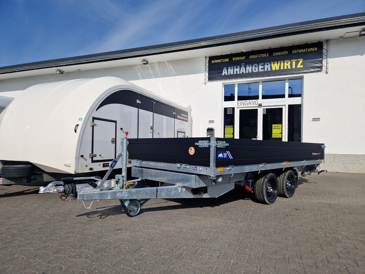 Saris Kipper K3 406 204 3500 2 HD E 406x204x35cm black Alu Auffahrrampen Stützen LED 3500kg - Tipvogn påhængsvogn: billede 1 Saris Kipper K3 406 204 3500 2 HD E 406x204x35cm black Alu Auffahrrampen Stützen LED 3500kg - Tipvogn påhængsvogn: billede 1