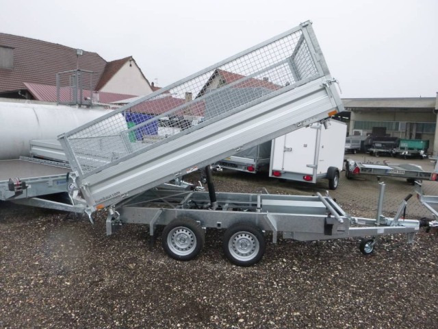 Humbaur 3-Seitenkipper HTK 3500.31 Alu, mit Laubgitteraufsatz - Tipvogn påhængsvogn: billede 2 Humbaur 3-Seitenkipper HTK 3500.31 Alu, mit Laubgitteraufsatz - Tipvogn påhængsvogn: billede 2