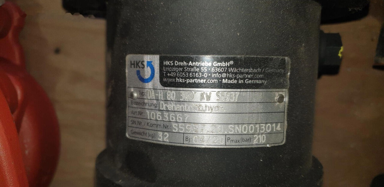 HKS DA--H 80 360º for PUTZMEISTER SPM 500 ESK1602791 for Putzmeister SPM 500 roadheader - Hydraulisk motor: billede 3 HKS DA--H 80 360º for PUTZMEISTER SPM 500 ESK1602791 for Putzmeister SPM 500 roadheader - Hydraulisk motor: billede 3