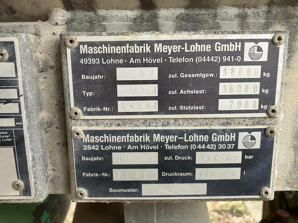 Güllefass Güllewagen Meyer-Lohne 14000l 18m Schleppschlauch - Gyllevogn: billede 3 Güllefass Güllewagen Meyer-Lohne 14000l 18m Schleppschlauch - Gyllevogn: billede 3