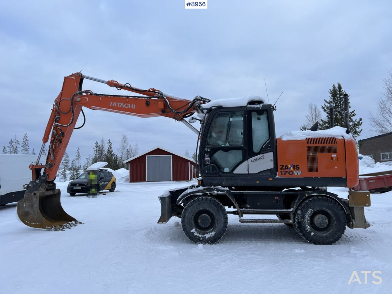 Hitachi ZX 170 W Wheeled excavator with tipper wagon and attachments - Hjulgravemaskine: billede 3 Hitachi ZX 170 W Wheeled excavator with tipper wagon and attachments - Hjulgravemaskine: billede 3