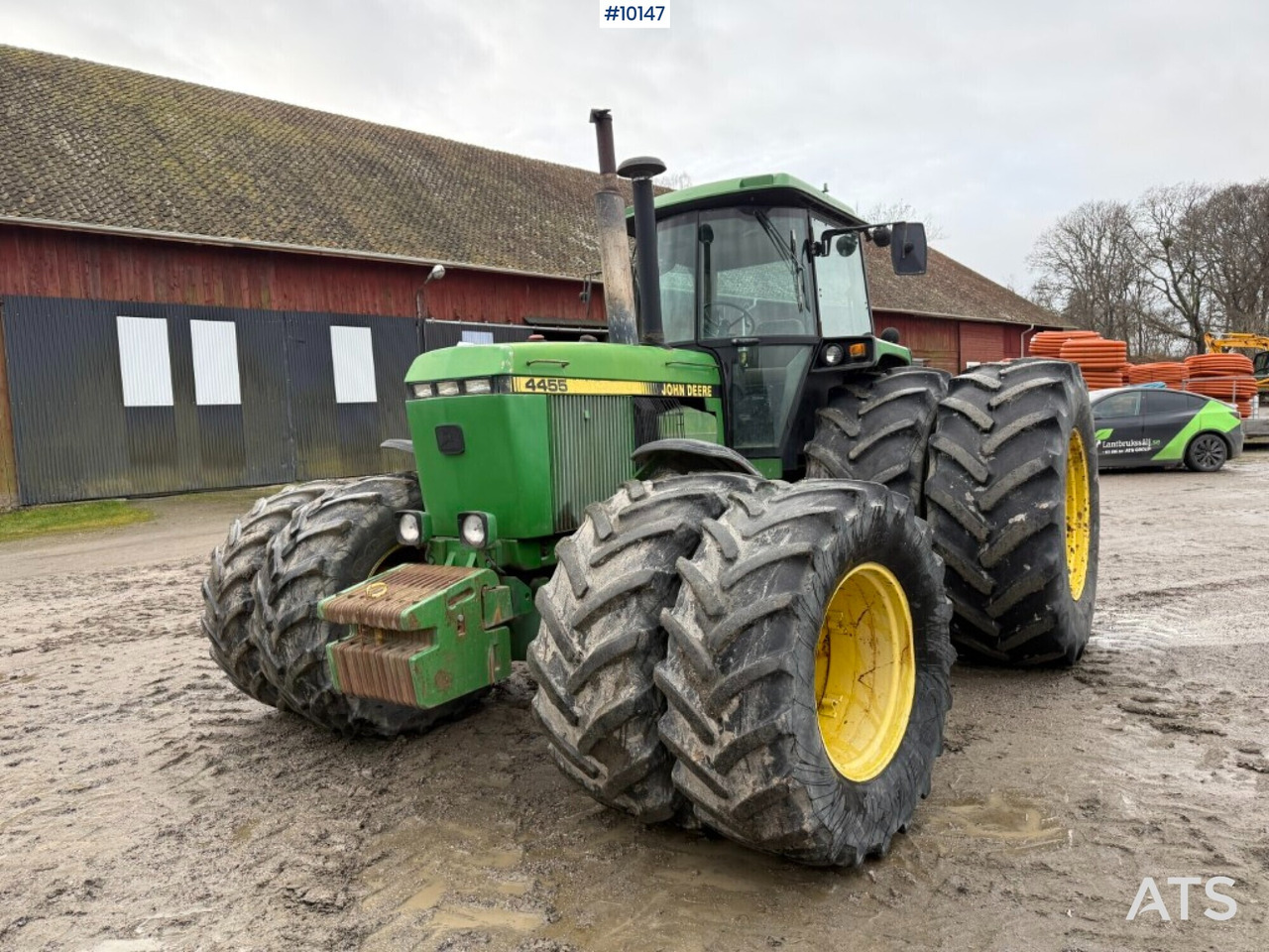John Deere 4455 with dual mounting - Traktor: billede 1 John Deere 4455 with dual mounting - Traktor: billede 1