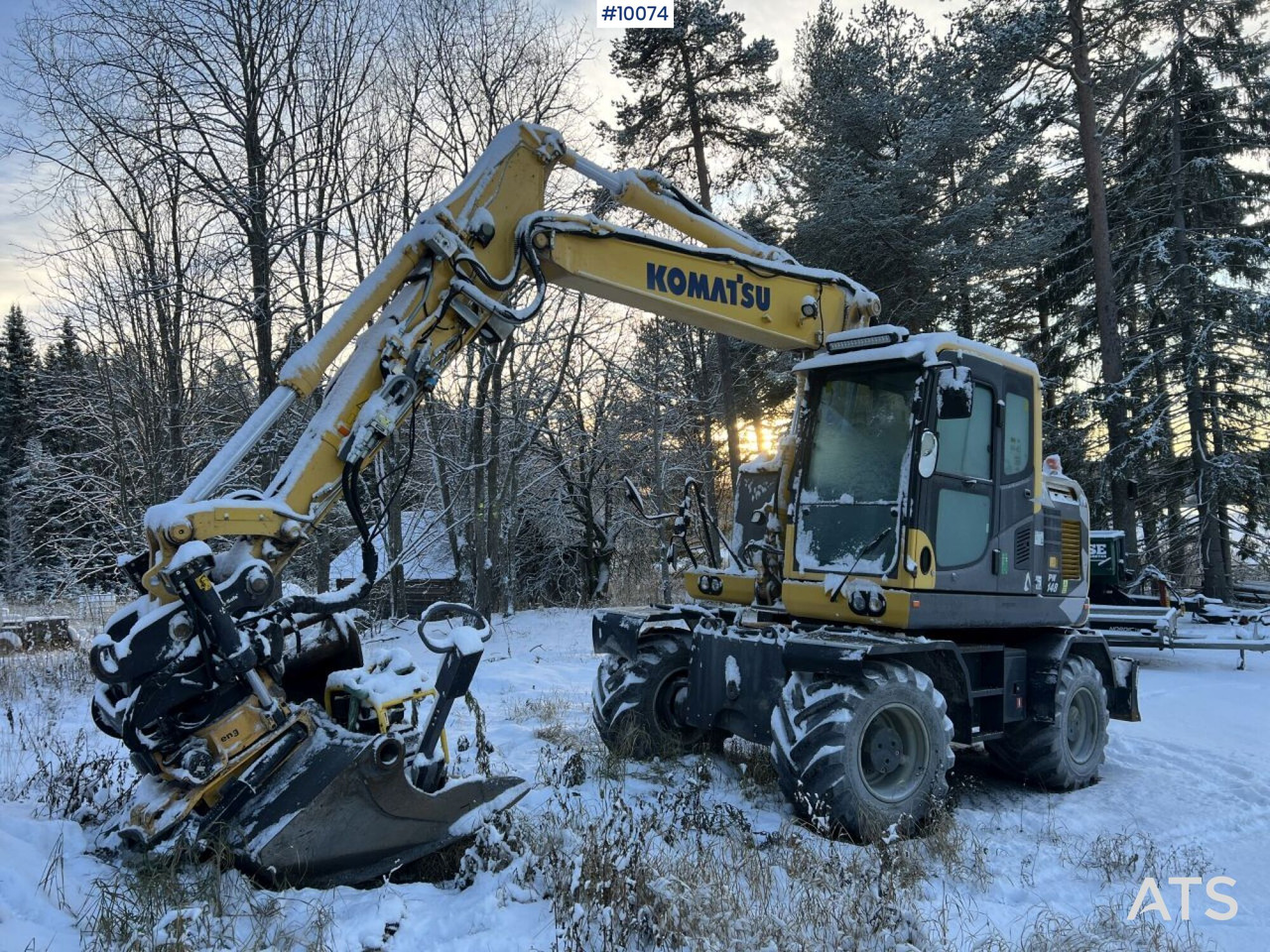 Komatsu PW148 Wheeled excavator with rotor and buckets - Hjulgravemaskine: billede 3 Komatsu PW148 Wheeled excavator with rotor and buckets - Hjulgravemaskine: billede 3