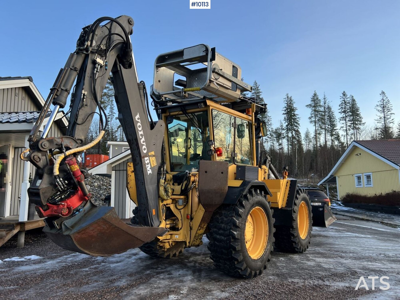 Gravelæssemaskine Volvo BM EL70C Line-equipped backhoe loader (VIDEO): billede 7