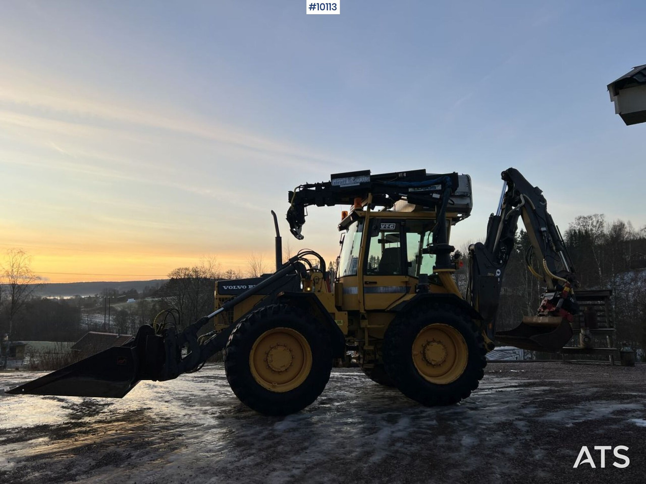 Gravelæssemaskine Volvo BM EL70C Line-equipped backhoe loader (VIDEO): billede 6