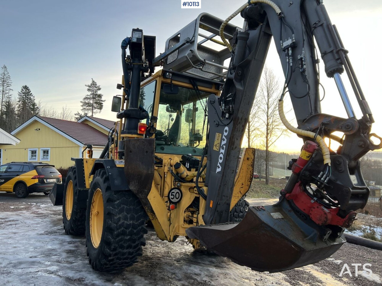 Gravelæssemaskine Volvo BM EL70C Line-equipped backhoe loader (VIDEO): billede 11