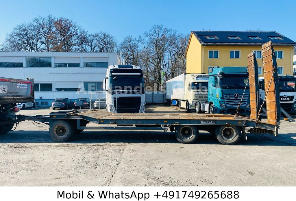 Goldhofer TU 3-24/80 Drehschemel *Rampen/L.8,30m/TÜV-11.25  - Nedbygget platform påhængsvogn: billede 2 Goldhofer TU 3-24/80 Drehschemel *Rampen/L.8,30m/TÜV-11.25  - Nedbygget platform påhængsvogn: billede 2