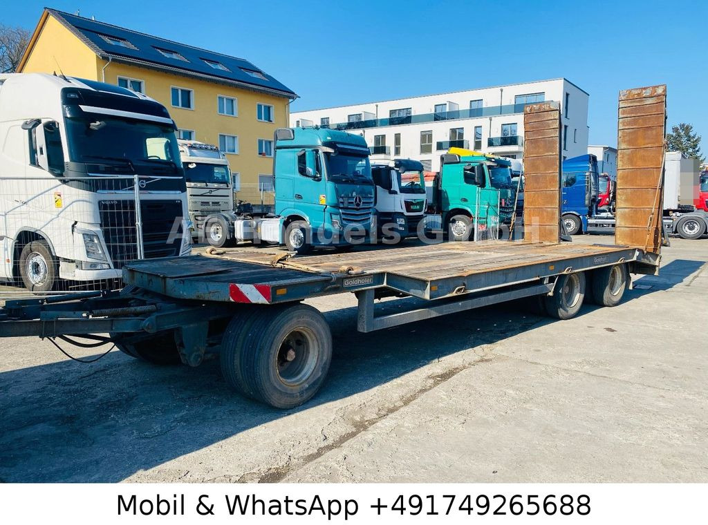 Goldhofer TU 3-24/80 Drehschemel *Rampen/L.8,30m/TÜV-11.25  - Nedbygget platform påhængsvogn: billede 1 Goldhofer TU 3-24/80 Drehschemel *Rampen/L.8,30m/TÜV-11.25  - Nedbygget platform påhængsvogn: billede 1