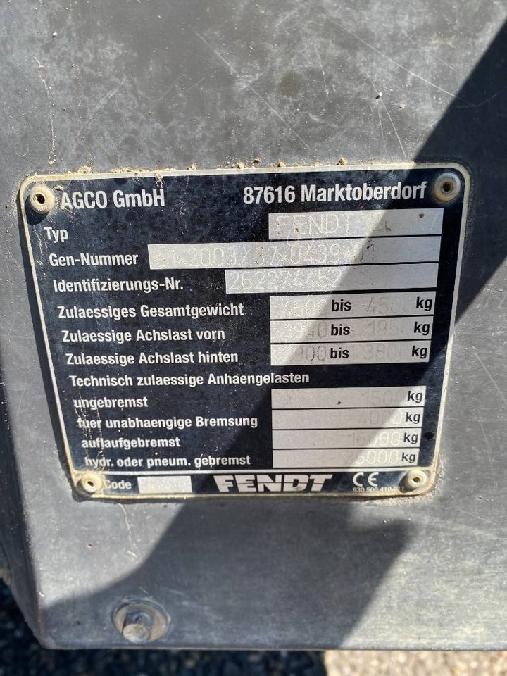 Traktor Fendt 209F Vario TMS 1er Main endommagé: billede 7