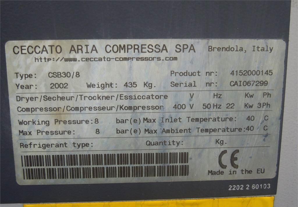 CECATTO KOMPRESOR ŚRUBOWY CECCATO 22KW 3,59M3/MIN - Luftkompressor: billede 3 CECATTO KOMPRESOR ŚRUBOWY CECCATO 22KW 3,59M3/MIN - Luftkompressor: billede 3