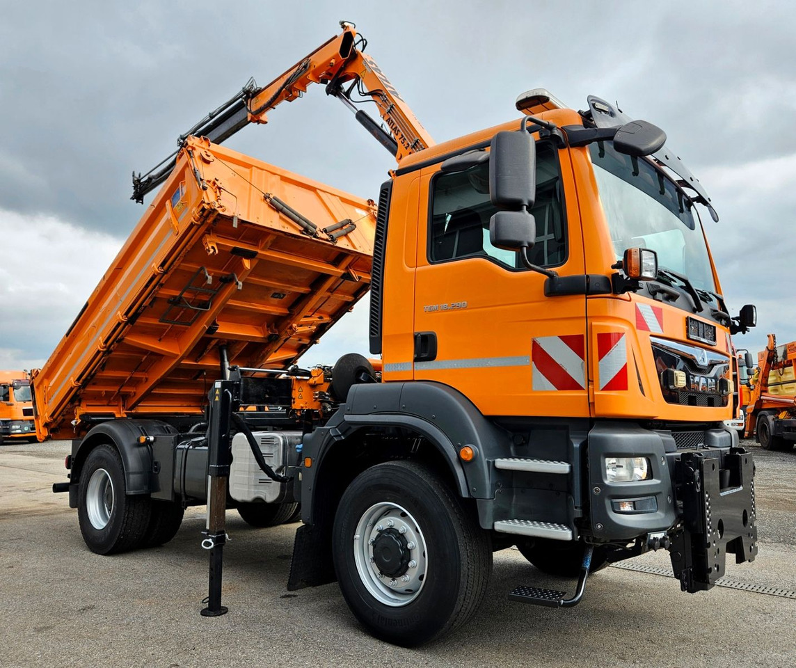MAN TGM 18.290 4x4 Atlas 75.2 Kran Funk Euro6 - Tipvogn lastbil, Lastbil med kran: billede 1 MAN TGM 18.290 4x4 Atlas 75.2 Kran Funk Euro6 - Tipvogn lastbil, Lastbil med kran: billede 1