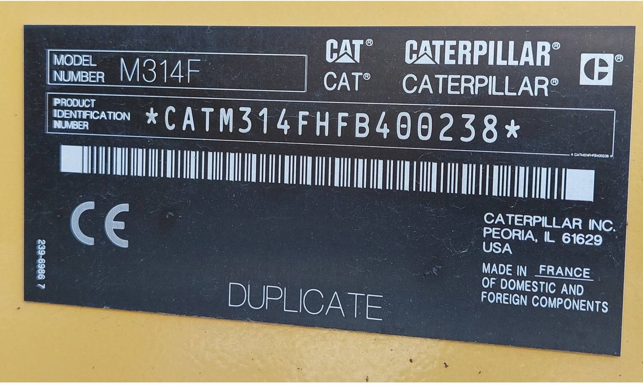 CAT M314F - Hjulgravemaskine: billede 5 CAT M314F - Hjulgravemaskine: billede 5