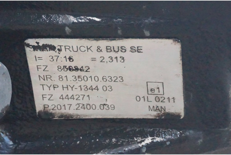 MAN HY-1344-03 37/16 I=2.31 - Bagaksel for Lastbil: billede 4 MAN HY-1344-03 37/16 I=2.31 - Bagaksel for Lastbil: billede 4