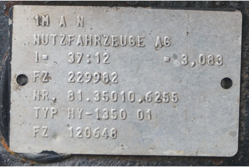 MAN HY-1350-01 37/12 - Bagaksel for Lastbil: billede 4 MAN HY-1350-01 37/12 - Bagaksel for Lastbil: billede 4