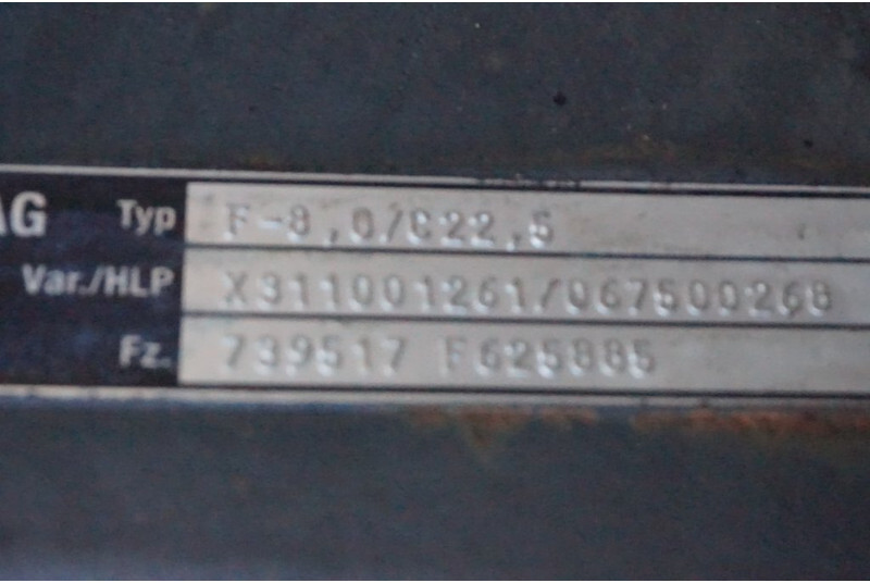 Mercedes-Benz F-8/C22.5 - Foraksel for Lastbil: billede 2 Mercedes-Benz F-8/C22.5 - Foraksel for Lastbil: billede 2